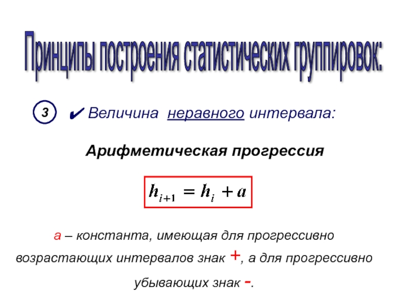 Для графического изображения вариационных рядов с неравными интервалами рассчитывается