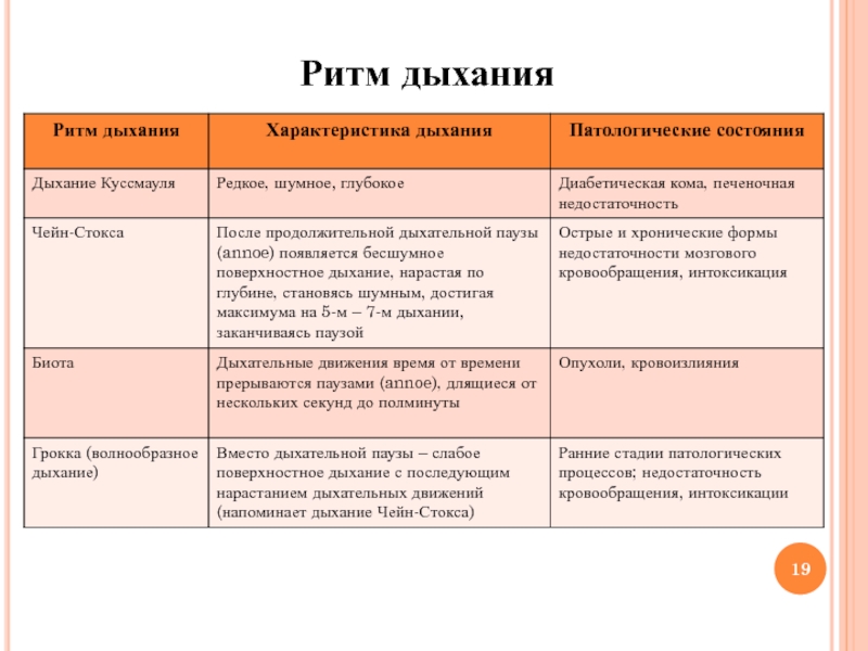 Характер дыхания. Основные характеристики дыхания человека. Кус Мауле дыхание характеристики. Ритмичное дыхание Дурыманова. Глубина и ритм дыхания история болезни.