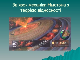 Зв’язок механіки Ньютона з теорією відносності