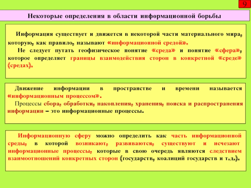 Под информационной сферой понимается