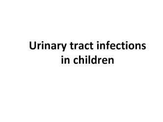 Urinary tract infections in children