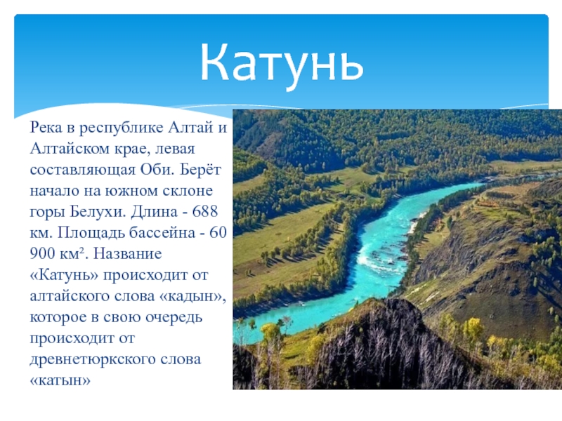 Карта реки катунь