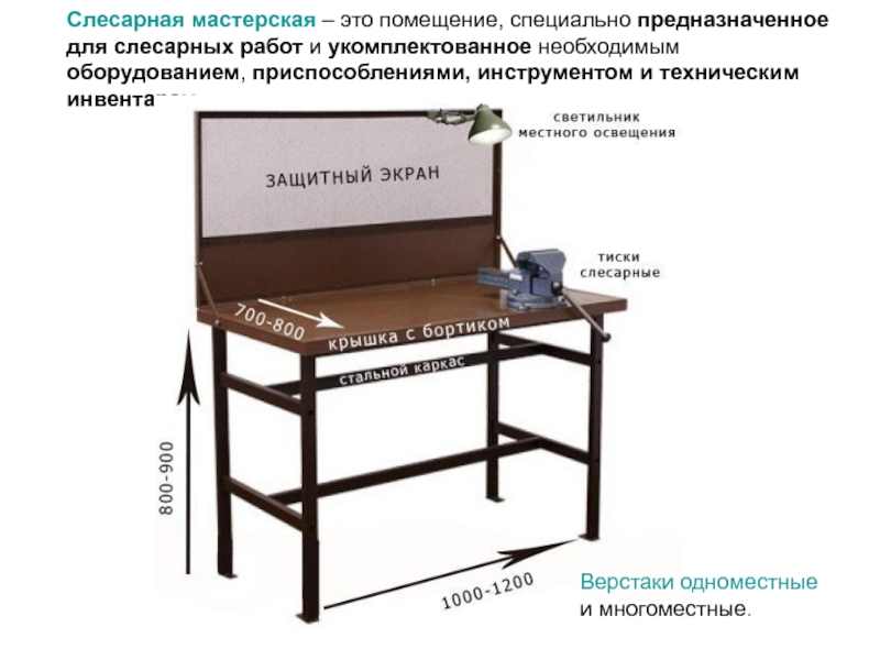 Стол слесарный металлический чертеж