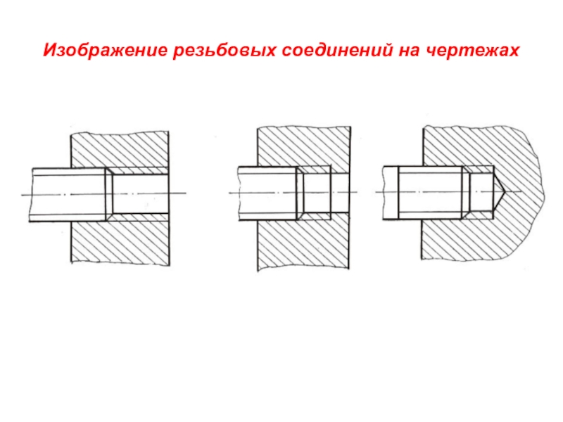 Изображение резьбовых соединений на чертежах