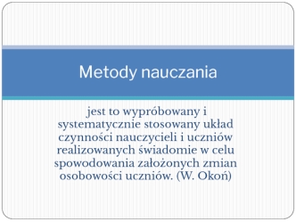 Metody nauczania