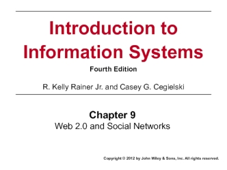 Introduction to information systems. (Chapter 9)