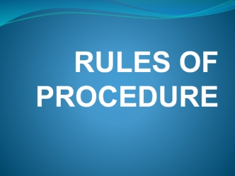 Rules of procedure