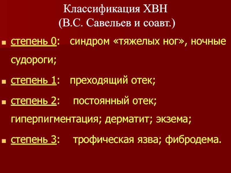 Степени отеков. Хроническая венозная недостаточность степени. Классификация отеков по степени.