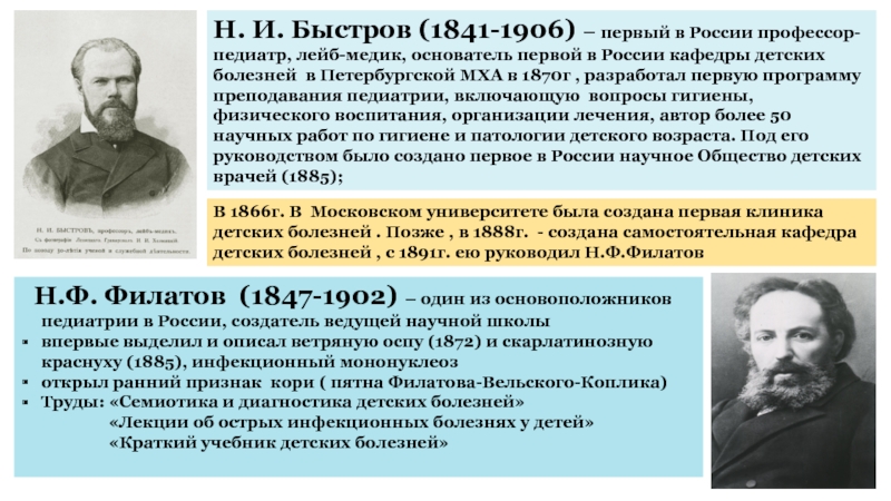 Лейб медик это. Создатель первой кафедры детских болезней 1865 в России. История Отечественной педиатрии. Основатель Отечественной научной школы педиатрии. Отечественные ученые в педиатрии.