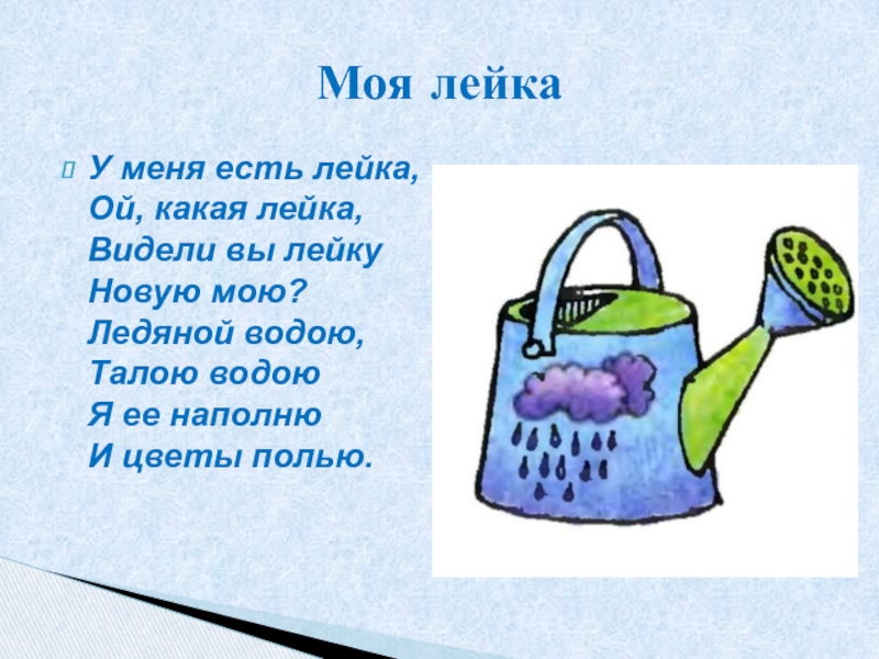 Лейка цветная схема