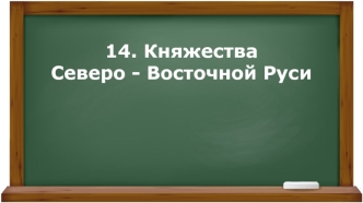 Княжества Северо-Восточной Руси