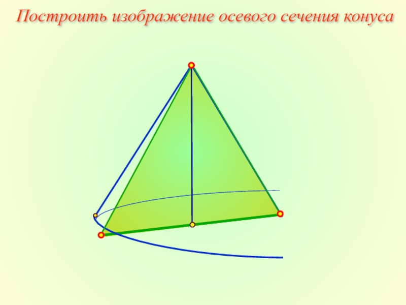 Осевое сечение конуса 120