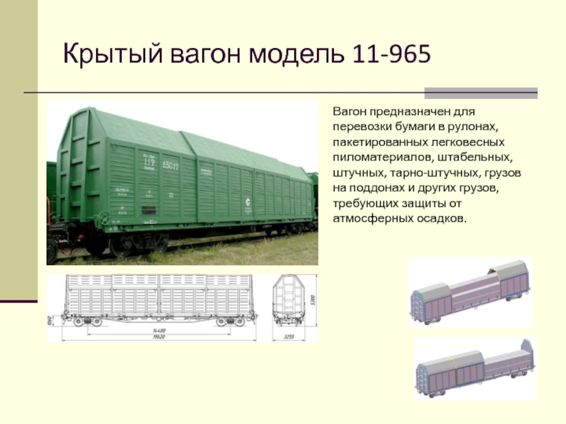 Типы грузовых вагонов презентация