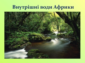 Внутрішні води Африки. Річки та озера Африки