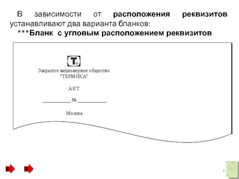 Формат бланка