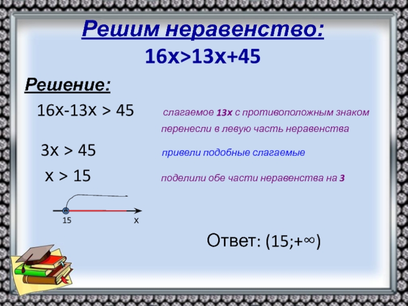 Неравенства квадратные неравенства презентация