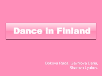 Dance in Finland