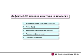 Дефекты LCD панелей и методы их проверки