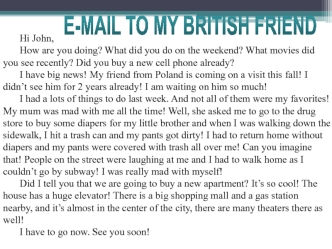 E-mail to my British friend