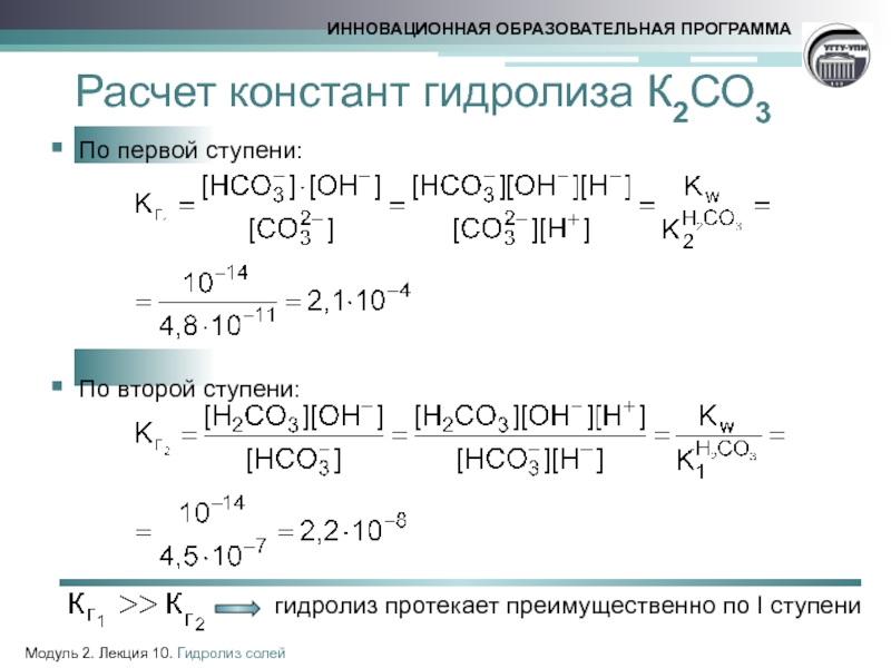 Лабораторная работа гидролиз солей