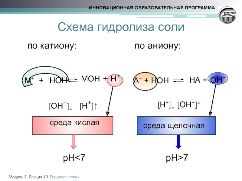 Гидролиз схема егэ