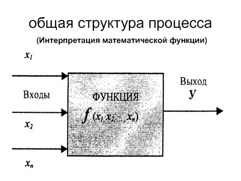 общая структура процесса  (Интерпретация математической функции)