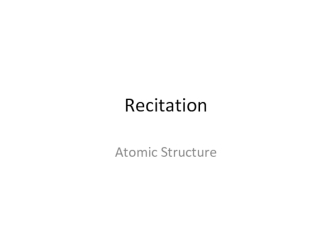 Atomic structure