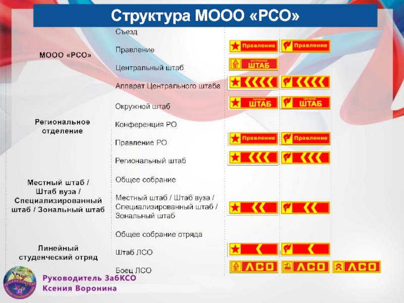 Структура мооо рсо схема