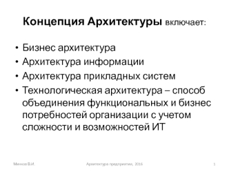 Концепция архитектуры