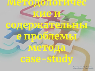 Методологические и содержательные проблемы метода case-study