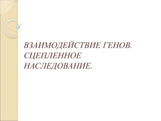 Взаимодействие генов. Сцепленное наследование