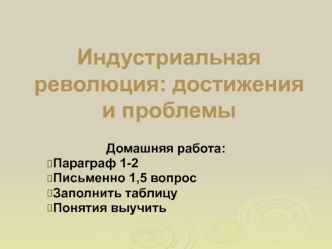 Индустриальная революция: достижения и проблемы