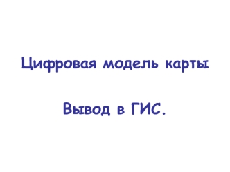 Цифровая модель карты