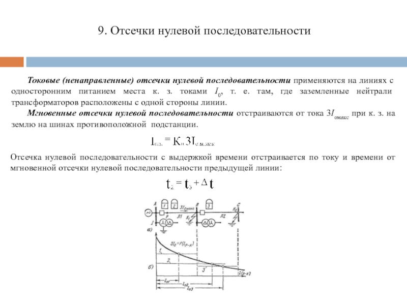 Пустая последовательность. Токовая отсечка принцип. Токовая отсечка электродвигателей. От чего отстраивается токовая отсечка. Коэффициент чувствительности токовой отсечки линии.