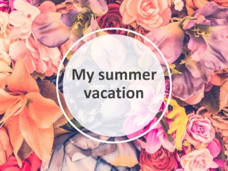 My summer vacation