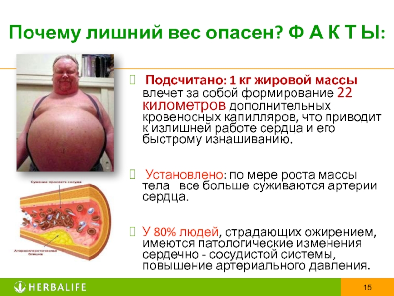 Доклад: Почему опасен излишний жир?