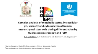 Complex analysis of metabolic status, intracellular pH, viscosity and cytoskeleton of human