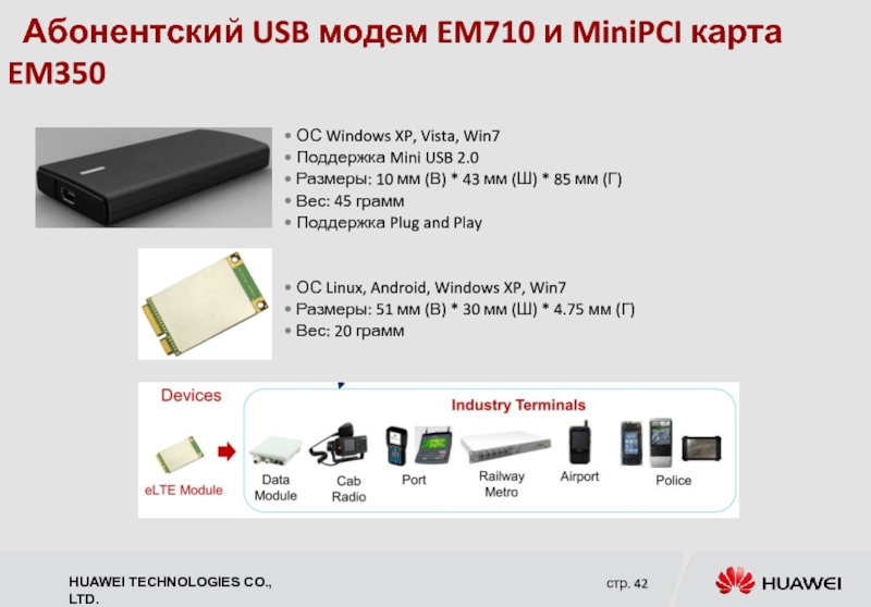 Абонентский USB модем EM710 и MiniPCI карта EM350   ОС