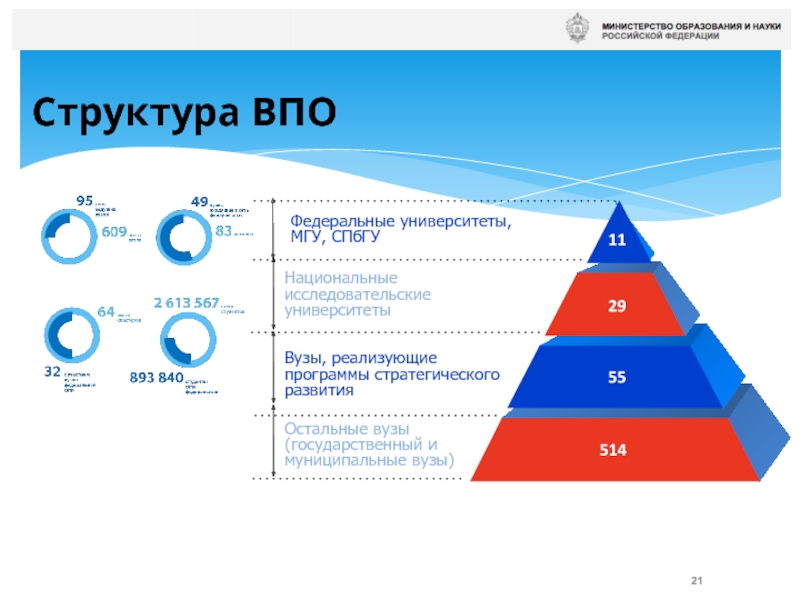 Высшее профессиональное образование структура. Программа стратегического развития. Структура Министерства науки и высшего образования РФ.