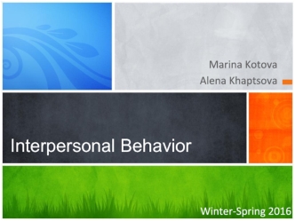 Interpersonal Behavior