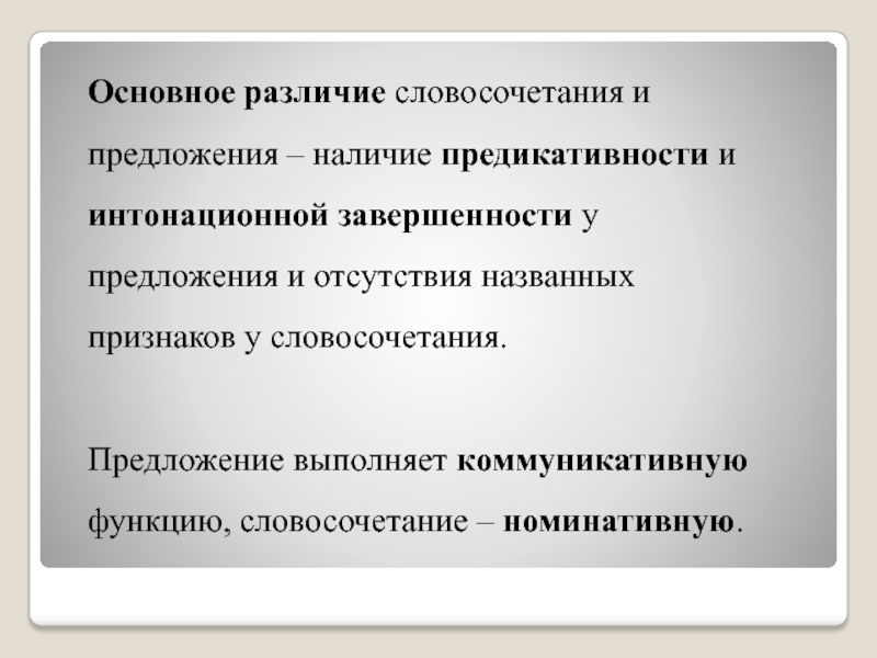 Различие словосочетание. Различие словосочетания и предложения. Отличие словосочетания от предложения. Функции словосочетания. Предложение выполняет коммуникативную функцию.