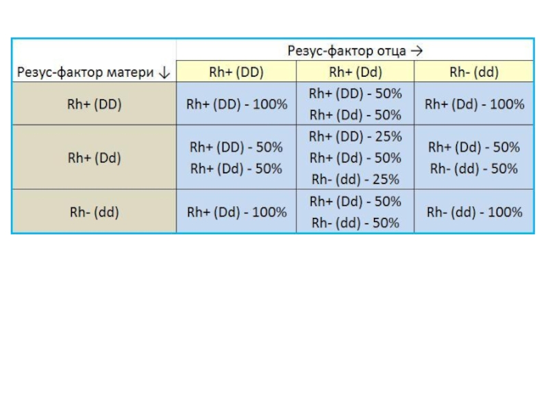 Резус фактор у мамы и ребенка