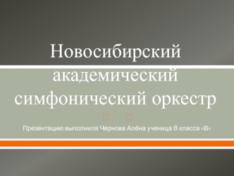 Новосибирский академический симфонический оркестр