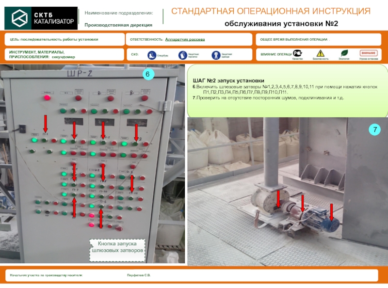 Стандартная операционная карта