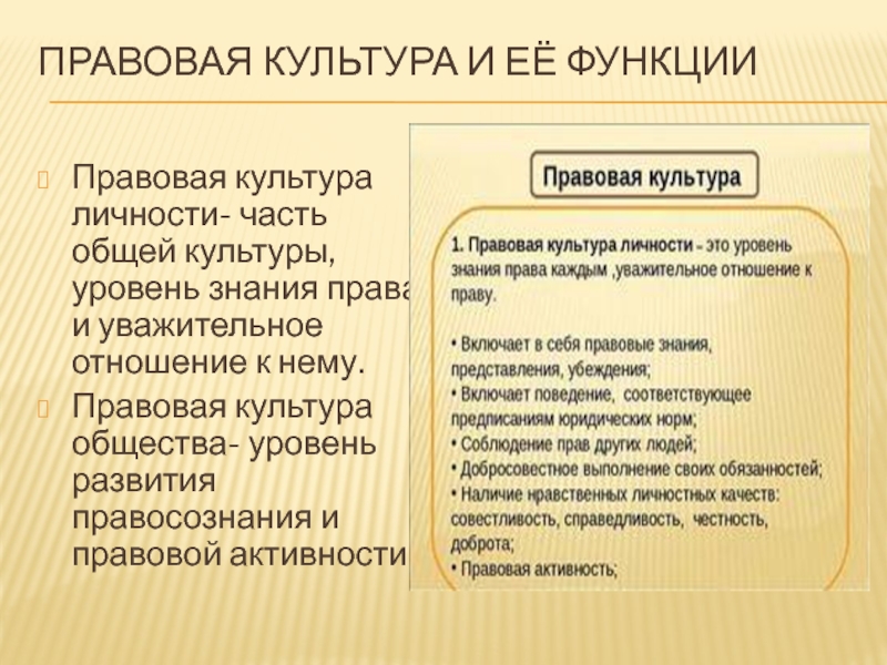 Правовая активность. Правовая культура. Правовая культура личности функции.