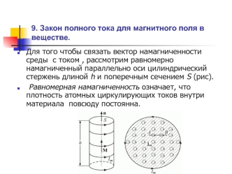 Закон полного тока для магнитного поля в веществе