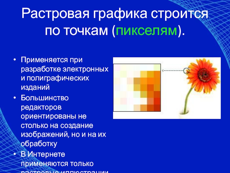 Растровые изображения используются для хранения