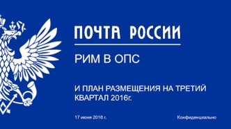 РИМ в ОПС. Почта России. Общий вид стендов в ОПС в 3 квартале 2016