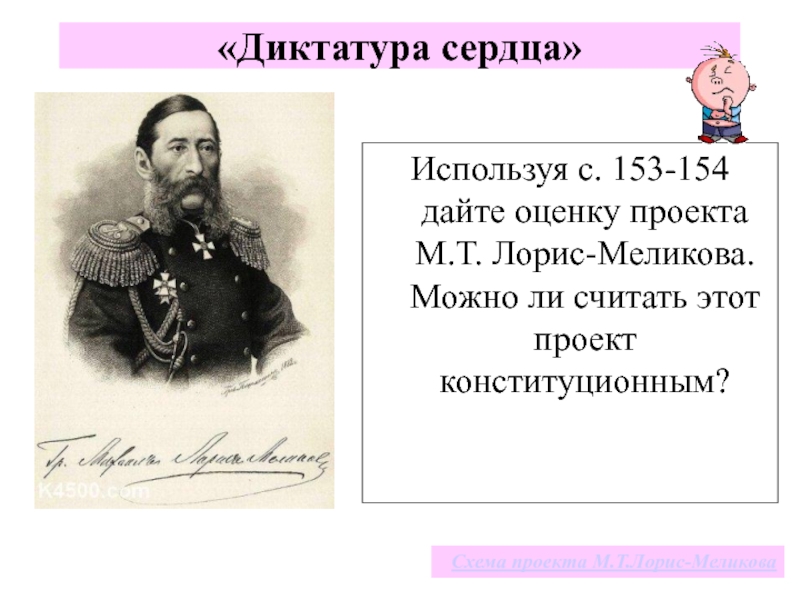 Как оценивали современники проект м т лорис меликова