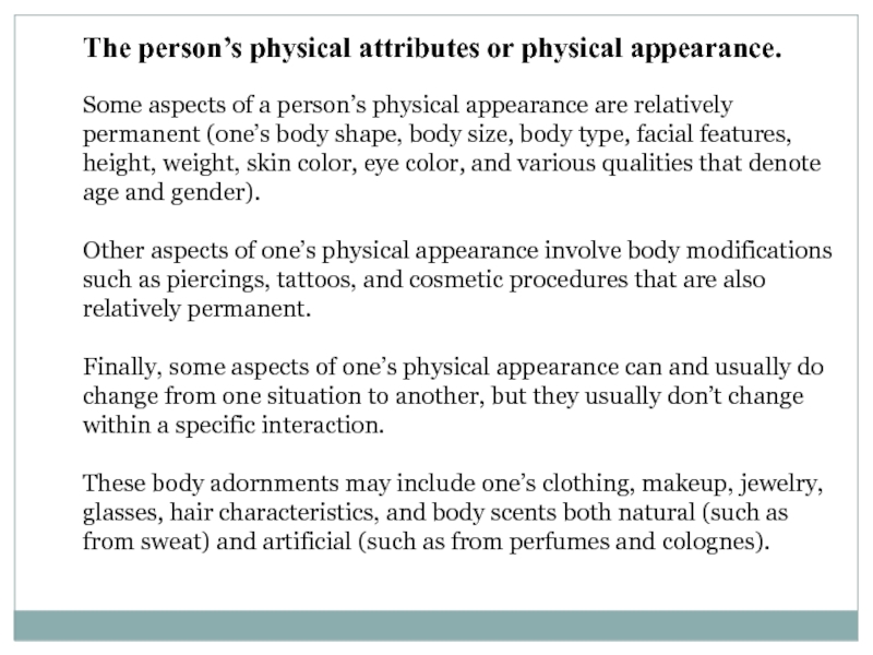 Реферат: Body Size Physical Attractiveness And Body Image